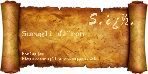 Surugli Áron névjegykártya